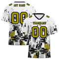 Custom White Graffiti Pattern Orange Personalized Authentic Football Jersey FBJ02-bc0fabe