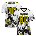 Custom White Graffiti Pattern Orange Personalized Authentic Football Jersey FBJ02-bc0fabe