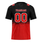 Custom Black Red Graffiti Pattern Red Personalized Authentic Football Jersey FBJ02-bc0fabf