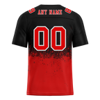 Custom Black Red Graffiti Pattern Red Personalized Authentic Football Jersey FBJ02-bc0fabf