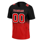 Custom Black Red Graffiti Pattern Red Personalized Authentic Football Jersey FBJ02-bc0fabf