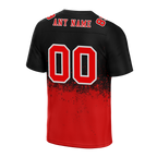 Custom Black Red Graffiti Pattern Red Personalized Authentic Football Jersey FBJ02-bc0fabf