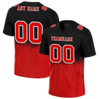 Custom Black Red Graffiti Pattern Red Personalized Authentic Football Jersey FBJ02-bc0fabf