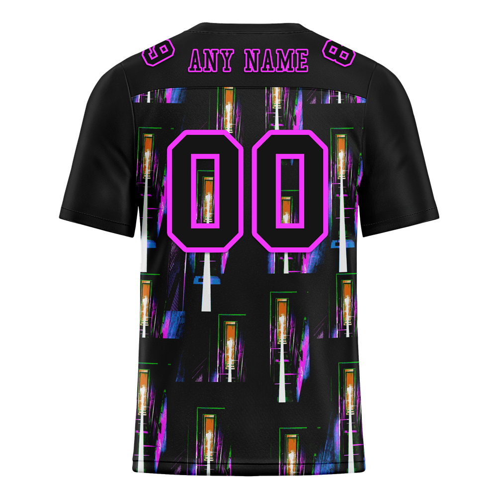 Custom Black Graffiti Pattern Black Personalized Authentic Football Jersey FBJ02-bc0fab7