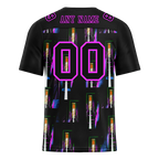 Custom Black Graffiti Pattern Black Personalized Authentic Football Jersey FBJ02-bc0fab7