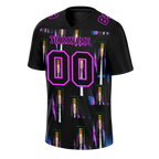 Custom Black Graffiti Pattern Black Personalized Authentic Football Jersey FBJ02-bc0fab7