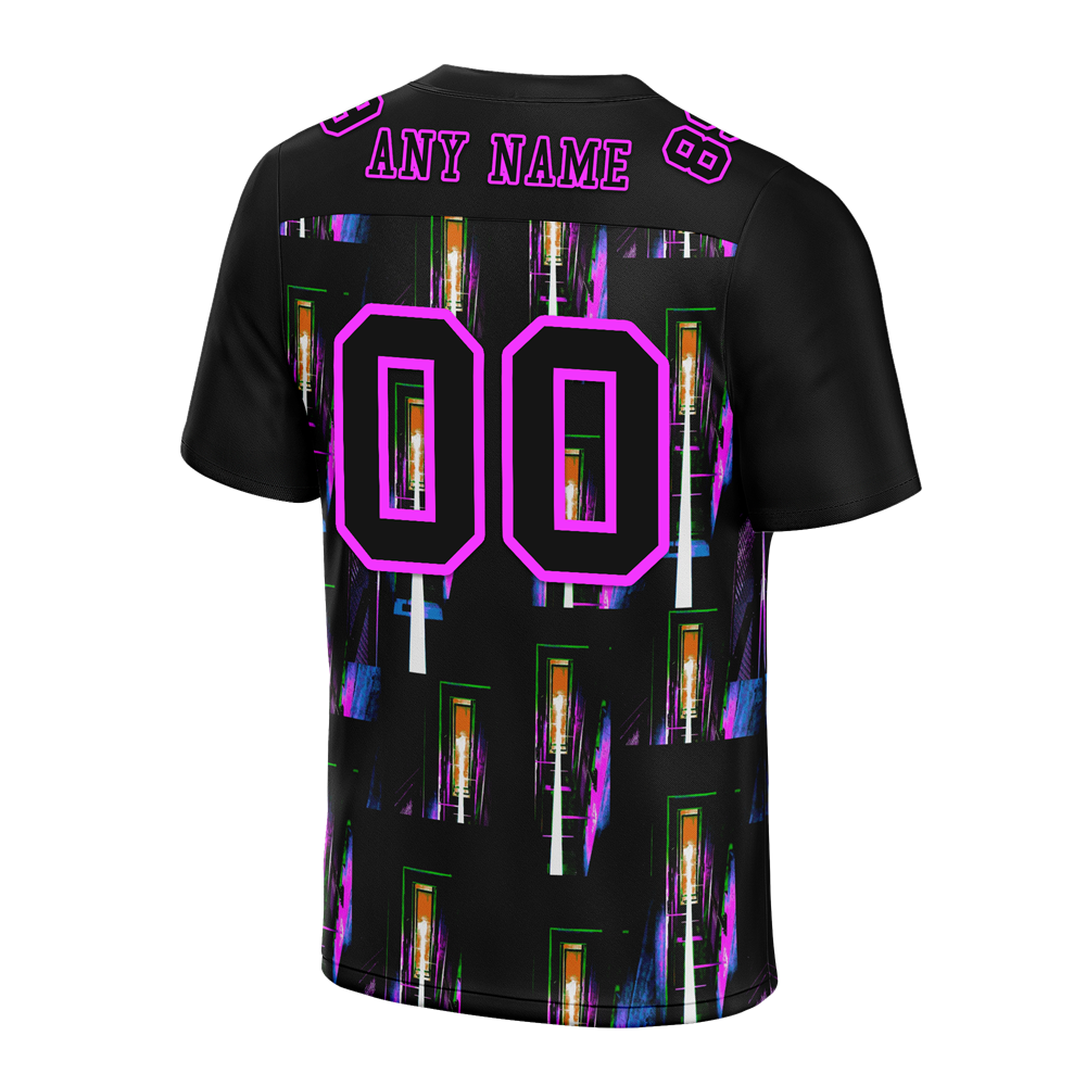 Custom Black Graffiti Pattern Black Personalized Authentic Football Jersey FBJ02-bc0fab7