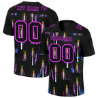 Custom Black Graffiti Pattern Black Personalized Authentic Football Jersey FBJ02-bc0fab7
