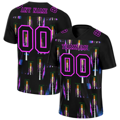 Custom Black Graffiti Pattern Black Personalized Authentic Football Jersey FBJ02-bc0fab7