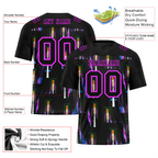 Custom Black Graffiti Pattern Black Personalized Authentic Football Jersey FBJ02-bc0fab7