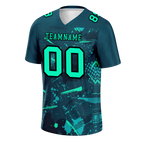 Custom Green Graffiti Pattern Green Personalized Authentic Football Jersey FBJ02-bc0fab8