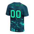 Custom Green Graffiti Pattern Green Personalized Authentic Football Jersey FBJ02-bc0fab8