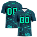 Custom Green Graffiti Pattern Green Personalized Authentic Football Jersey FBJ02-bc0fab8