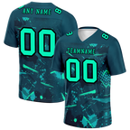 Custom Green Graffiti Pattern Green Personalized Authentic Football Jersey FBJ02-bc0fab8