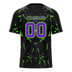 Custom Black Graffiti Pattern Purple Personalized Authentic Football Jersey FBJ02-bc0fac0