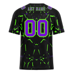 Custom Black Graffiti Pattern Purple Personalized Authentic Football Jersey FBJ02-bc0fac0