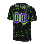 Custom Black Graffiti Pattern Purple Personalized Authentic Football Jersey FBJ02-bc0fac0