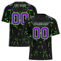 Custom Black Graffiti Pattern Purple Personalized Authentic Football Jersey FBJ02-bc0fac0