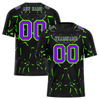 Custom Black Graffiti Pattern Purple Personalized Authentic Football Jersey FBJ02-bc0fac0