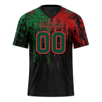 Custom Green Red Graffiti Pattern Green Personalized Authentic Football Jersey FBJ02-bc0faca