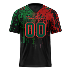 Custom Green Red Graffiti Pattern Green Personalized Authentic Football Jersey FBJ02-bc0faca