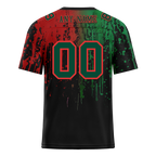 Custom Green Red Graffiti Pattern Green Personalized Authentic Football Jersey FBJ02-bc0faca