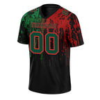 Custom Green Red Graffiti Pattern Green Personalized Authentic Football Jersey FBJ02-bc0faca