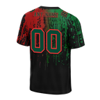 Custom Green Red Graffiti Pattern Green Personalized Authentic Football Jersey FBJ02-bc0faca