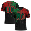 Custom Green Red Graffiti Pattern Green Personalized Authentic Football Jersey FBJ02-bc0faca