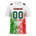 Custom White Graffiti Pattern Green Personalized Authentic Football Jersey FBJ02-bc0facb