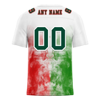 Custom White Graffiti Pattern Green Personalized Authentic Football Jersey FBJ02-bc0facb