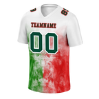 Custom White Graffiti Pattern Green Personalized Authentic Football Jersey FBJ02-bc0facb