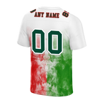 Custom White Graffiti Pattern Green Personalized Authentic Football Jersey FBJ02-bc0facb