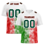 Custom White Graffiti Pattern Green Personalized Authentic Football Jersey FBJ02-bc0facb