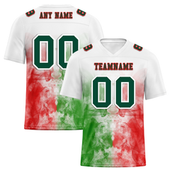 Custom White Graffiti Pattern Green Personalized Authentic Football Jersey FBJ02-bc0facb