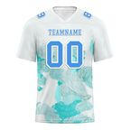 Custom White Graffiti Pattern Blue Personalized Authentic Football Jersey FBJ02-bc0facd