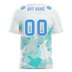 Custom White Graffiti Pattern Blue Personalized Authentic Football Jersey FBJ02-bc0facd