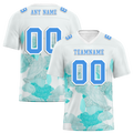 Custom White Graffiti Pattern Blue Personalized Authentic Football Jersey FBJ02-bc0facd
