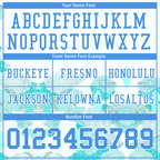 Custom White Graffiti Pattern Blue Personalized Authentic Football Jersey FBJ02-bc0facd