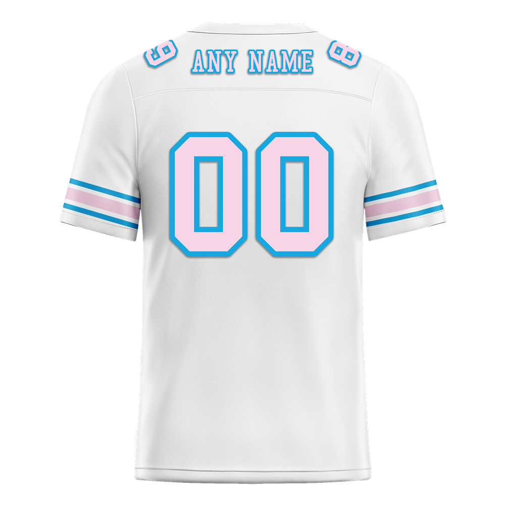 Custom White Graffiti Pattern Pink Personalized Authentic Football Jersey FBJ02-bc0fac7