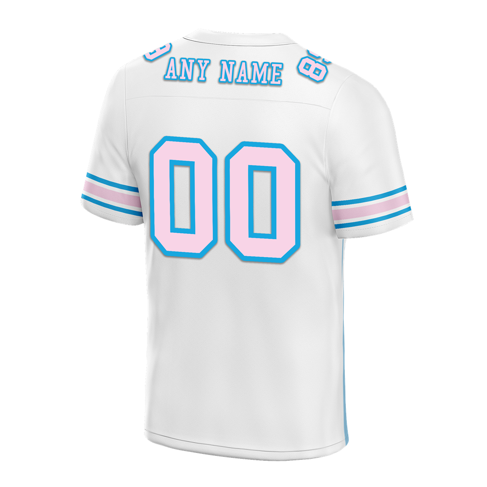 Custom White Graffiti Pattern Pink Personalized Authentic Football Jersey FBJ02-bc0fac7