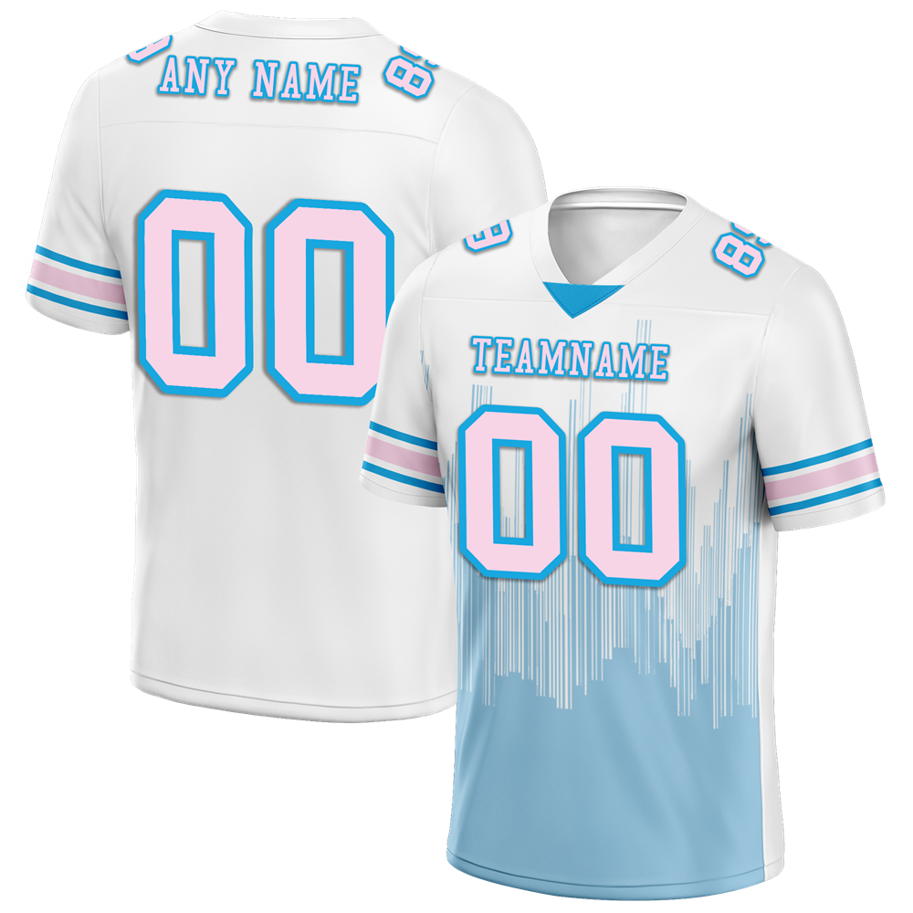 Custom White Graffiti Pattern Pink Personalized Authentic Football Jersey FBJ02-bc0fac7
