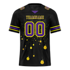 Custom Black Graffiti Pattern Purple Personalized Authentic Football Jersey FBJ02-bc0fac8