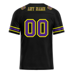 Custom Black Graffiti Pattern Purple Personalized Authentic Football Jersey FBJ02-bc0fac8