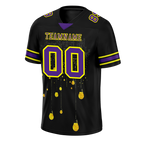 Custom Black Graffiti Pattern Purple Personalized Authentic Football Jersey FBJ02-bc0fac8
