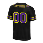 Custom Black Graffiti Pattern Purple Personalized Authentic Football Jersey FBJ02-bc0fac8