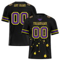 Custom Black Graffiti Pattern Purple Personalized Authentic Football Jersey FBJ02-bc0fac8