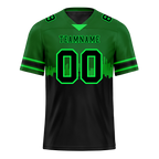 Custom Green Black Graffiti Pattern Black Personalized Authentic Football Jersey FBJ02-bc0fac9