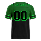 Custom Green Black Graffiti Pattern Black Personalized Authentic Football Jersey FBJ02-bc0fac9