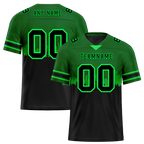 Custom Green Black Graffiti Pattern Black Personalized Authentic Football Jersey FBJ02-bc0fac9